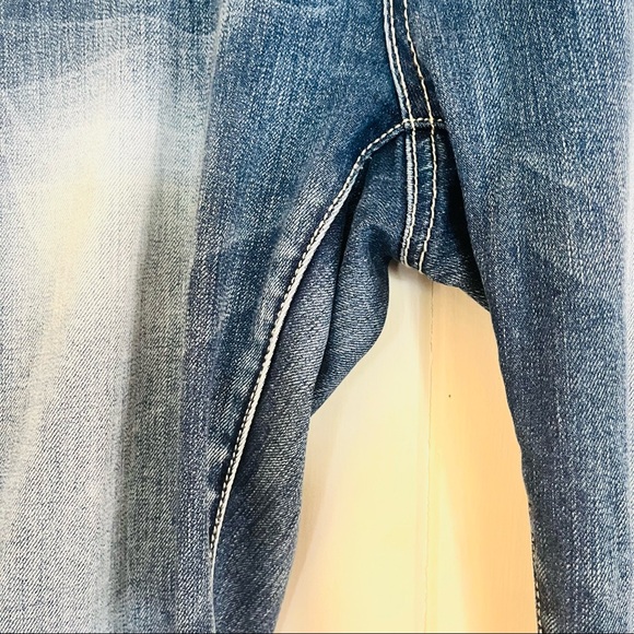 🌱 SILVIAN HEACH Sz 30 / 12 Blue Wash Crop Jeans - Picture 3 of 7